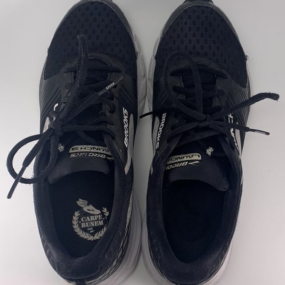 Brooks Launch 3 Running Shoes Black/White Sneakers (1202061B074) Women's Size 10 - Picture 10 of 14